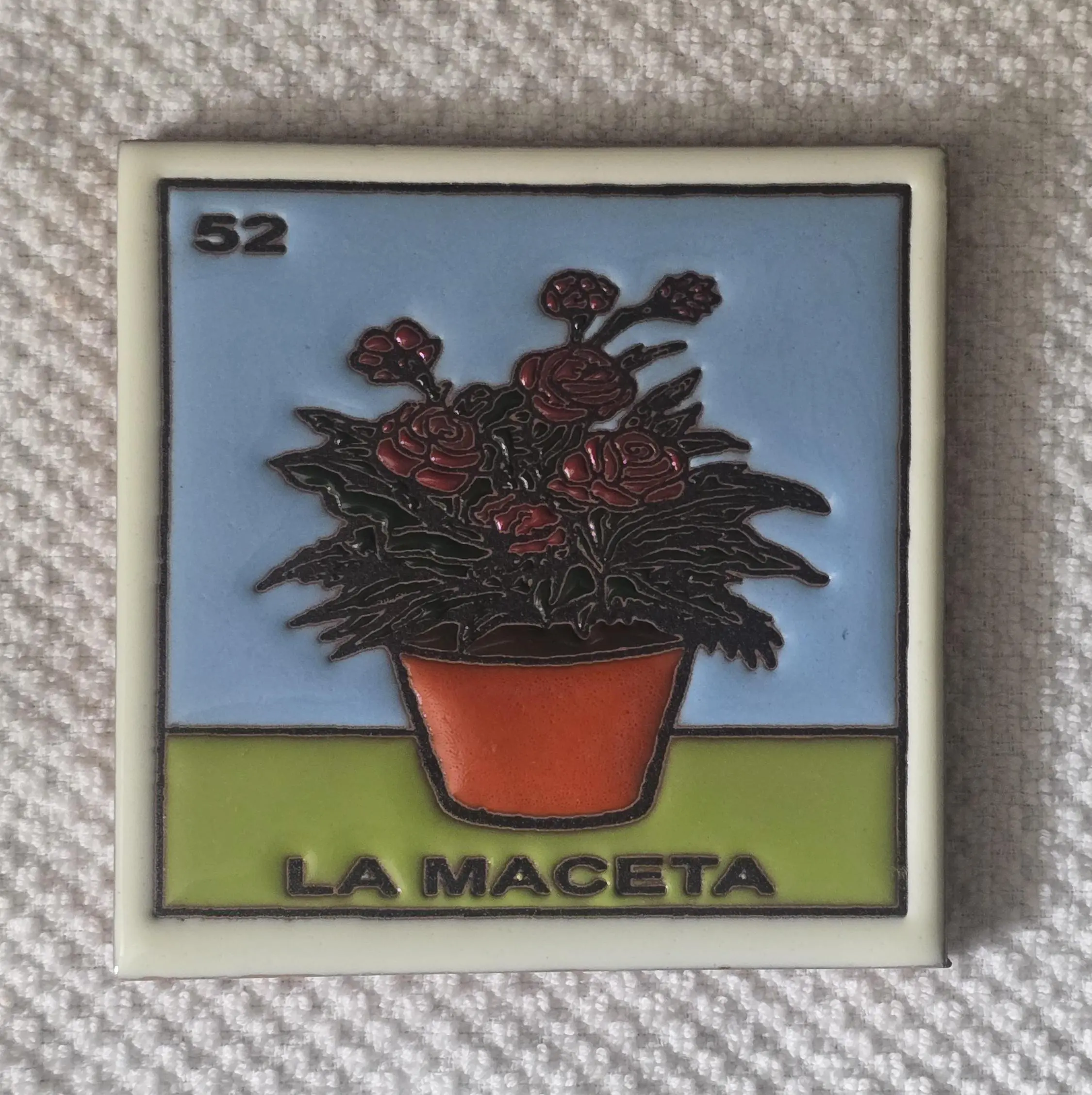 Lottery card with a potted plant.