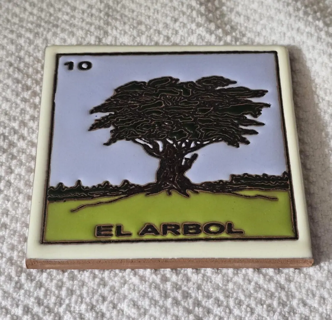 Lotería card depicting tree, labeled "El Árbol".