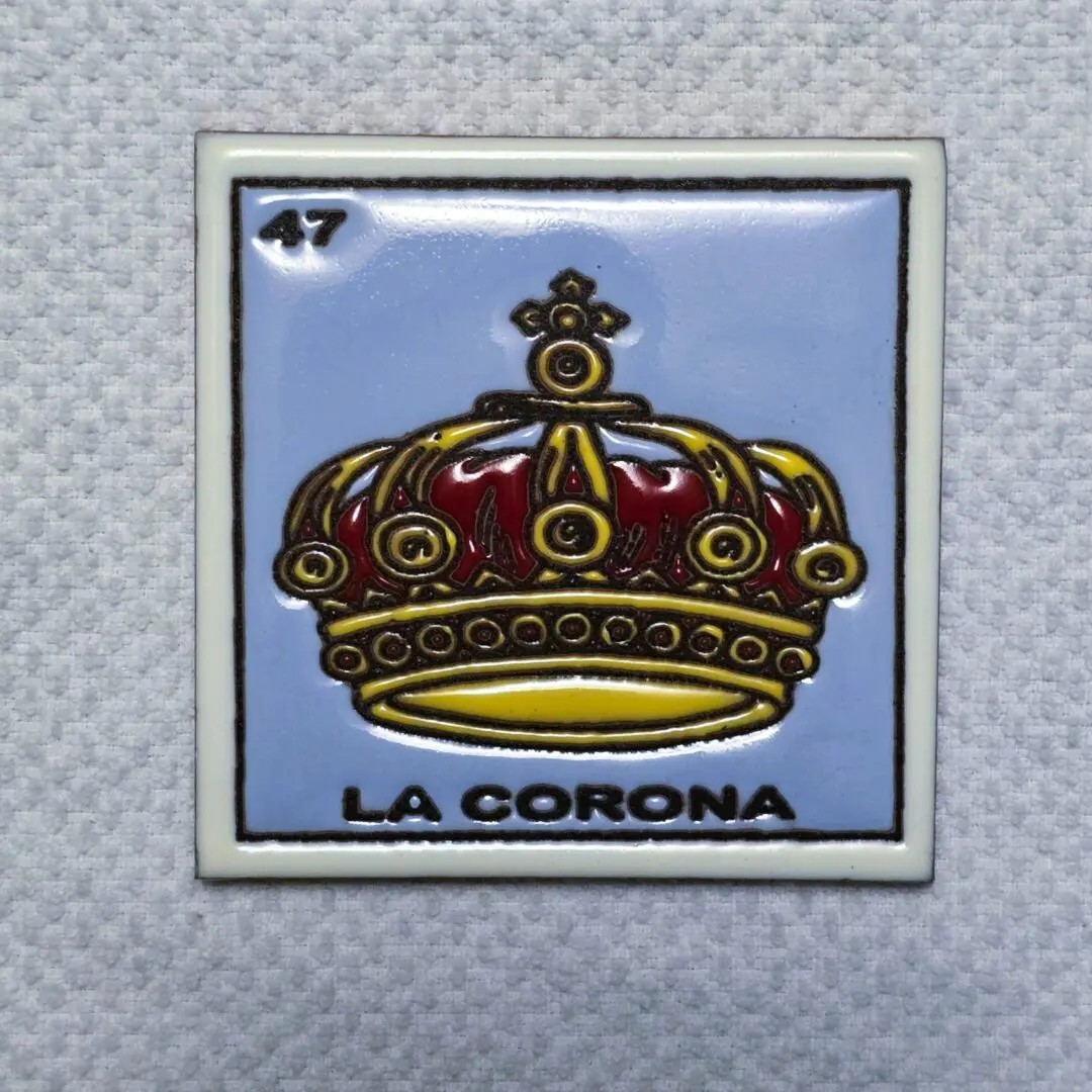 LoterĂa card with crown, number 47.